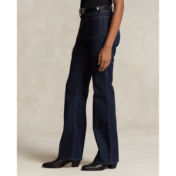 {Polo Ralph Lauren} Delancey 740 Equestrian Embroidered Women's high quality Boot Cut Jeans S