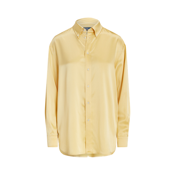 Relaxed Fit Silk Charmeuse Shirt