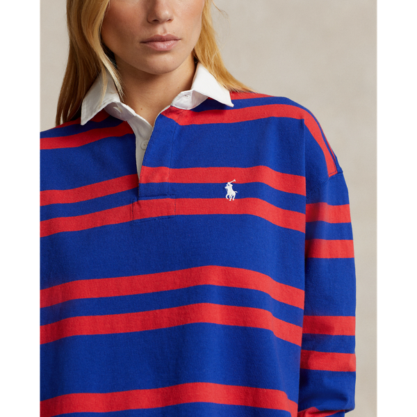 Ralph lauren cropped rugby shirt best sale