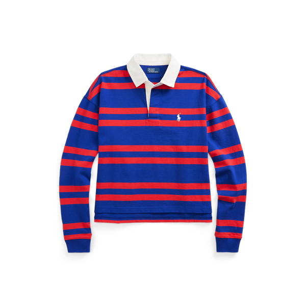 ★★POLO RALPH LAUREN★★ W Stripe Crop Jersey Rugby Shirt Y s7-1500941_lifestyle?$rl_4x5_pdp$