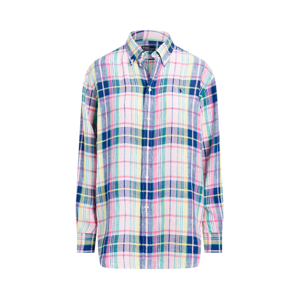 Tシャツ・カットソー Ralph Lauren Wide and short Vichy linen shirt s7-AI211970691009_alternate3?$
