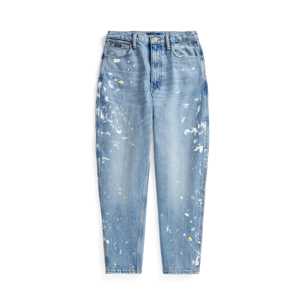 Double RL store RRL Ralph Lauren Paint Splatter Distressed Work Denim Jeans 32