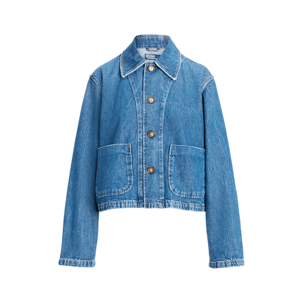 Cropped Denim Car Coat Polo Ralph Lauren 1