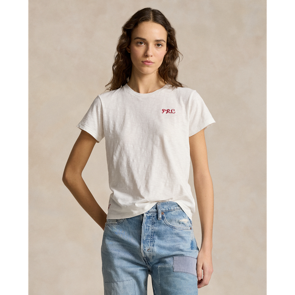 Embroidered Logo Cotton Tee