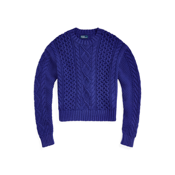 Cable-Knit Cotton Crewneck Jumper Polo Ralph Lauren 1