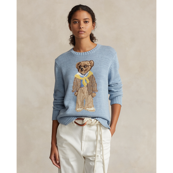 Katoenen Polo Bear trui met ronde hals voor dames Ralph Lauren BE