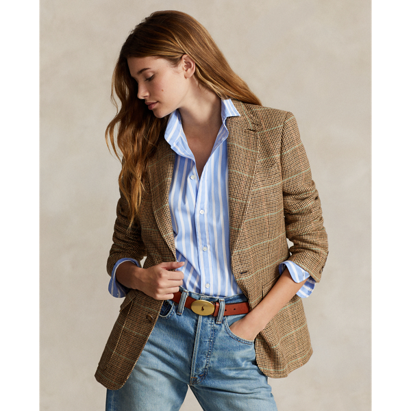 Ralph lauren check blazer online