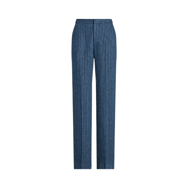 Polo Ralph Lauren☆ピンストライプ ストレートパンツ Pinstripe Linen Straight-Leg Pant