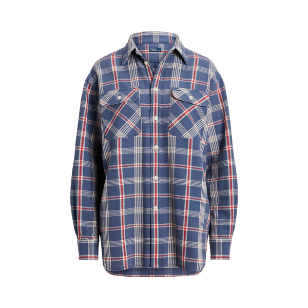 Relaxed Fit Plaid Cotton Twill Shirt Polo Ralph Lauren 1