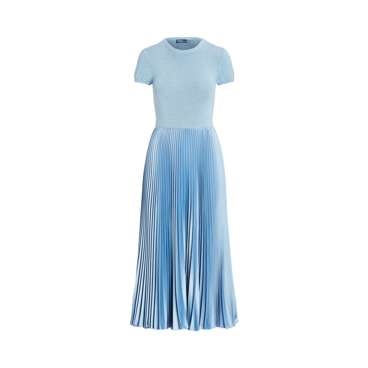 Hybrid Sweater-Pleated Midi Dress