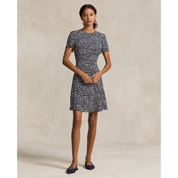 Ralph lauren floral print crepe dress on sale