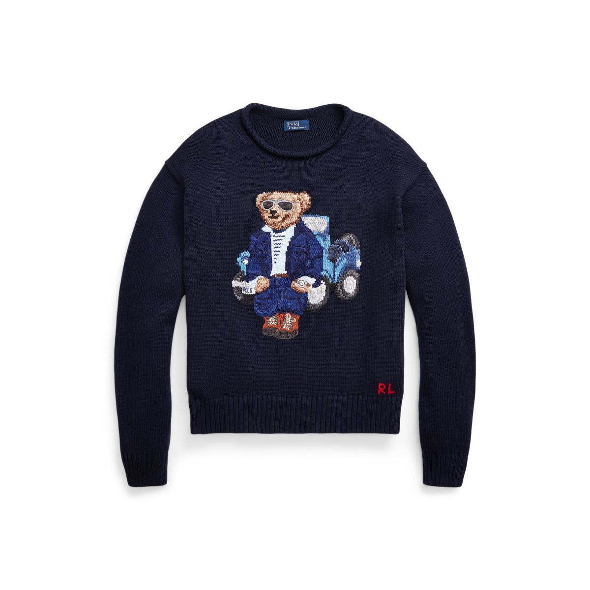 トップス 24SS POLO RALPH LAUREN INTARSIA USA KNIT Ralph Lauren Cotton Intarsia Flag Aran Knit Sweater