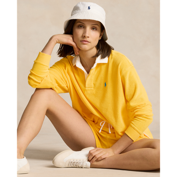 Yellowfin Cropped Terry Rugby Shirt Polo Ralph Lauren 1