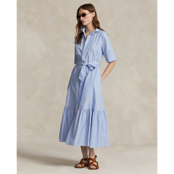 Tiered Cotton Shirtdress for Women Ralph Lauren BR