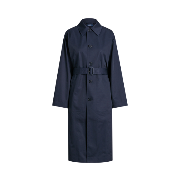 Water Resistant Twill Long Car Coat