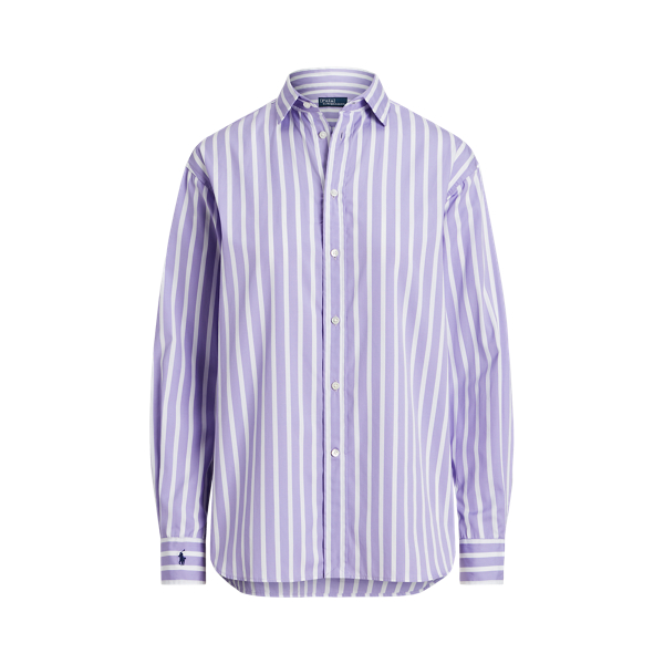 Relaxed Fit Striped Cotton Shirt