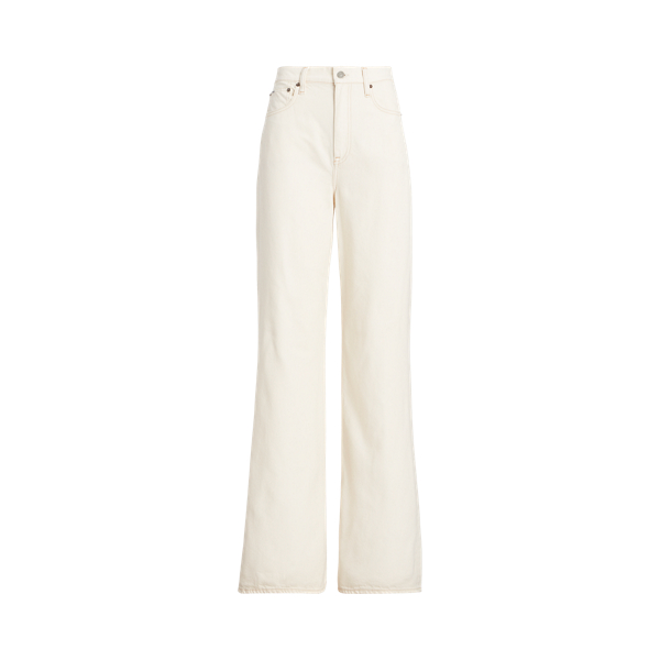 Jeans a vita alta e gamba larga