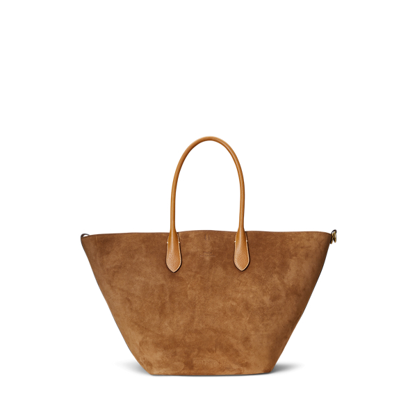 Leather Trim Suede Large Bellport Tote