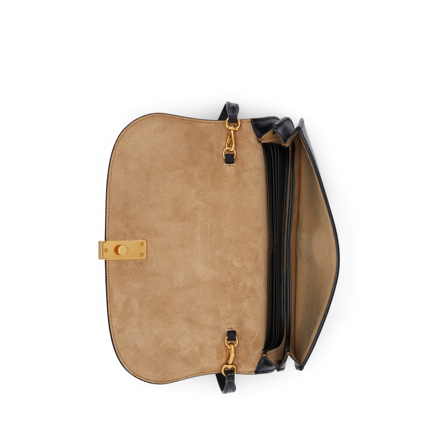 Женские клатчи Ralph Lauren Polo ID Leather Medium Clutch, цвет: Чёрный — фото 2