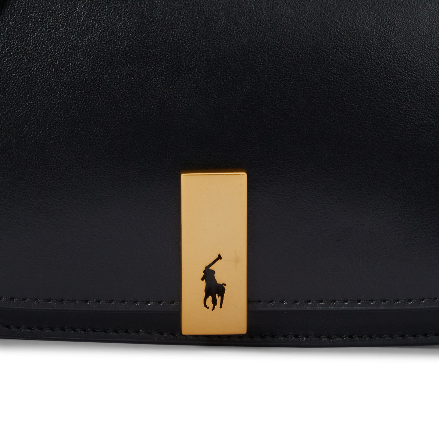 Женские клатчи Ralph Lauren Polo ID Leather Medium Clutch, цвет: Чёрный — фото 3