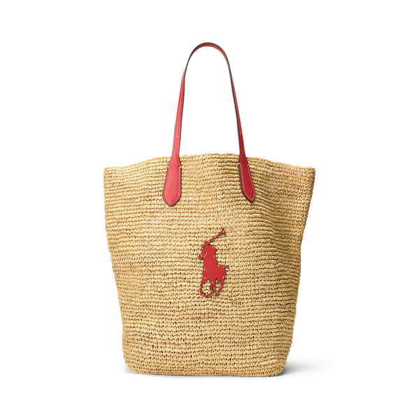 Ralph lauren raffia tote on sale