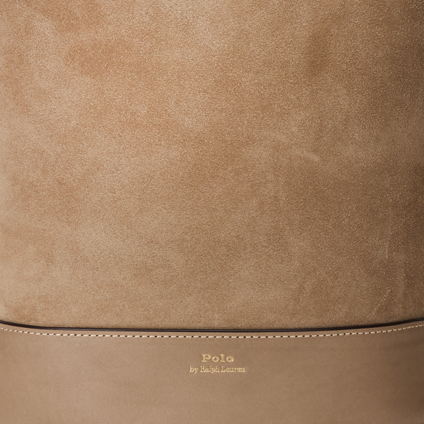 Clay Bellport Suede Bucket Bag Polo Ralph Lauren 6