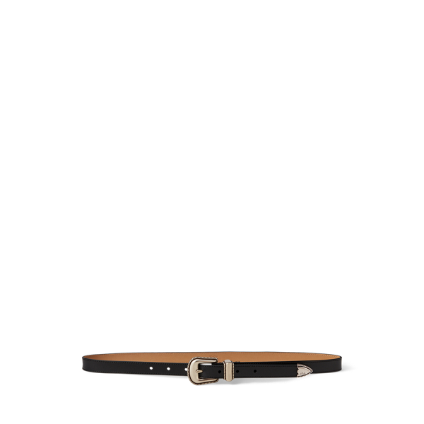 Ralph lauren black leather belt best sale