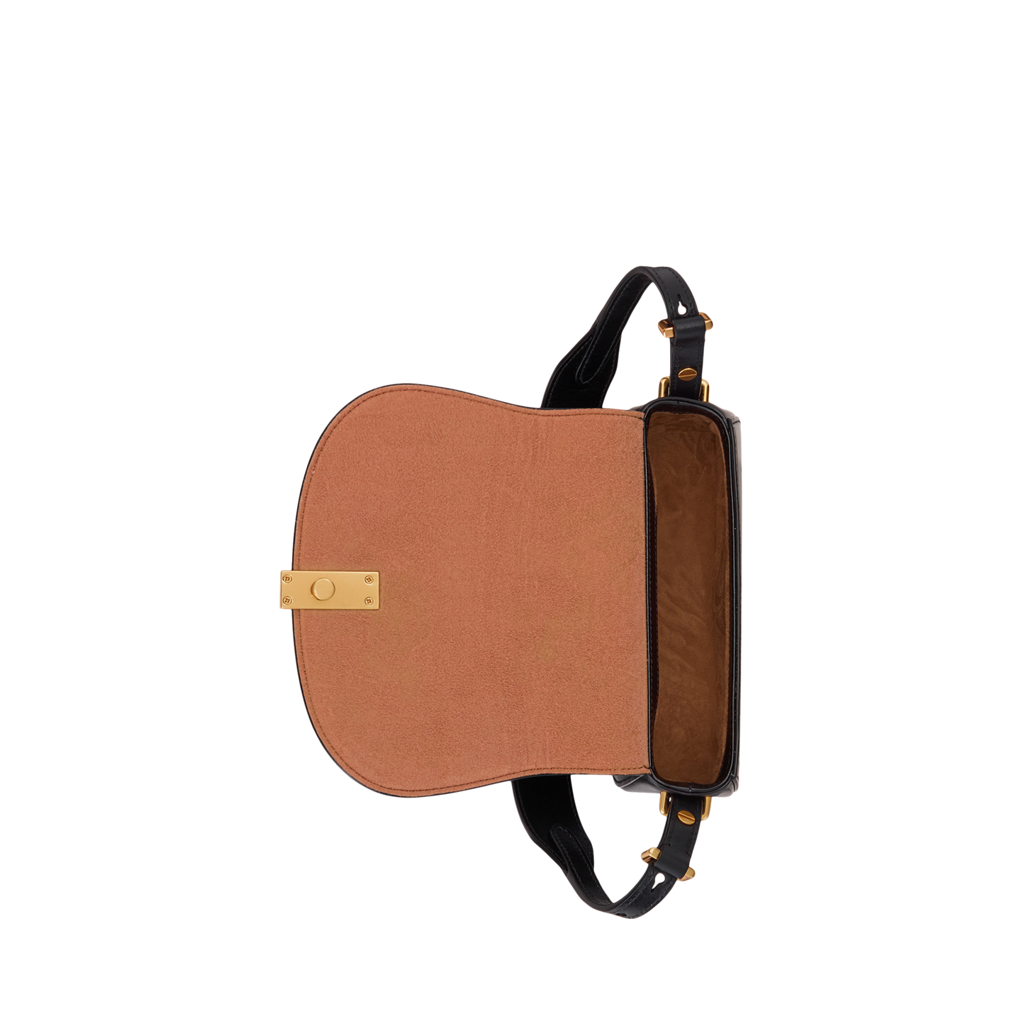 Женская сумка Ralph Lauren Polo ID Calfskin Mini Saddle, цвет: Чёрный — фото 2