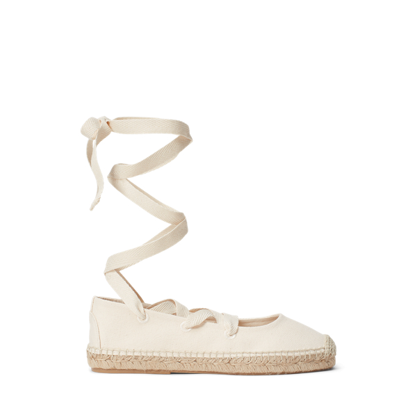 Natural Canvas Lace-Up Espadrille Polo Ralph Lauren 1