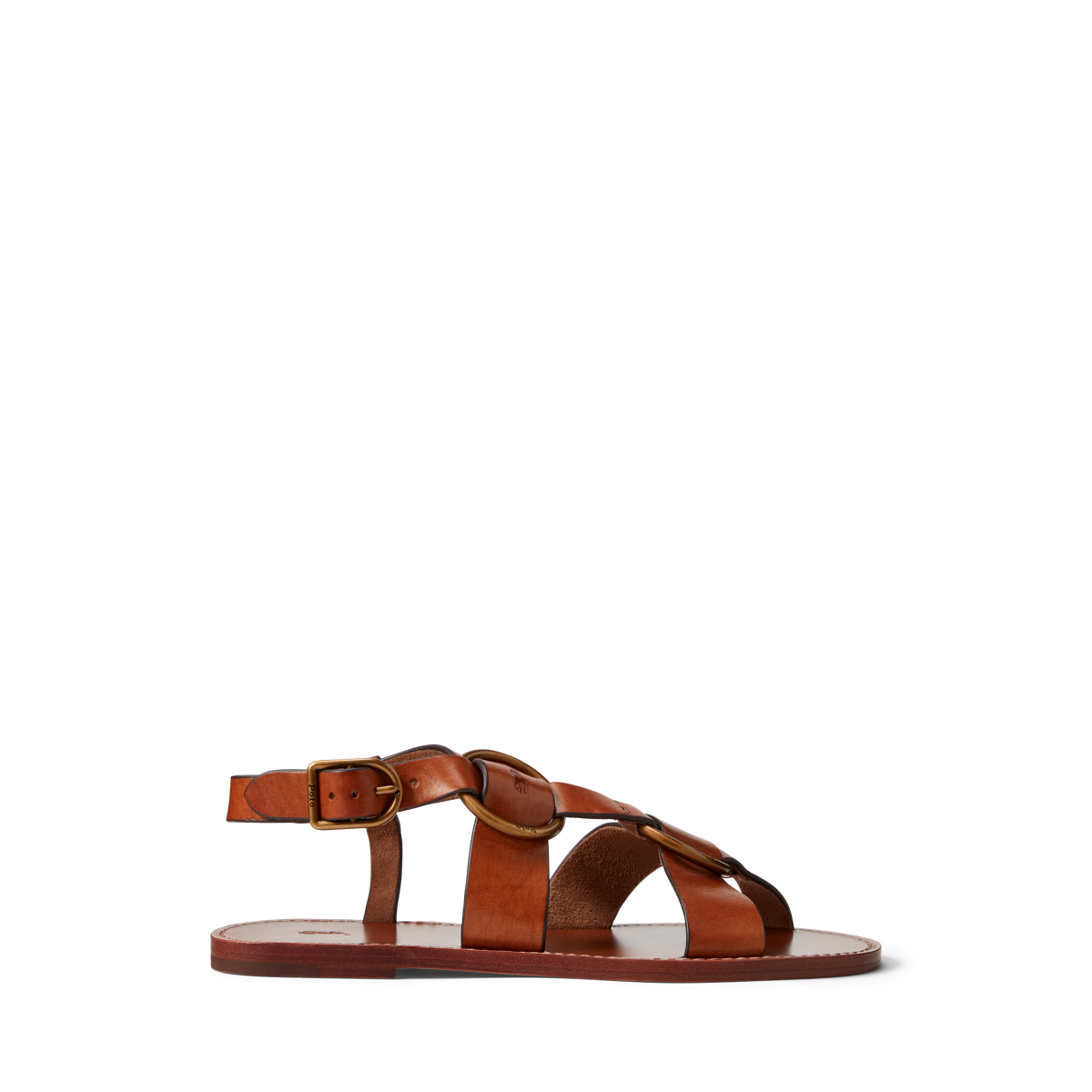 Double O Ring Leather Sandal