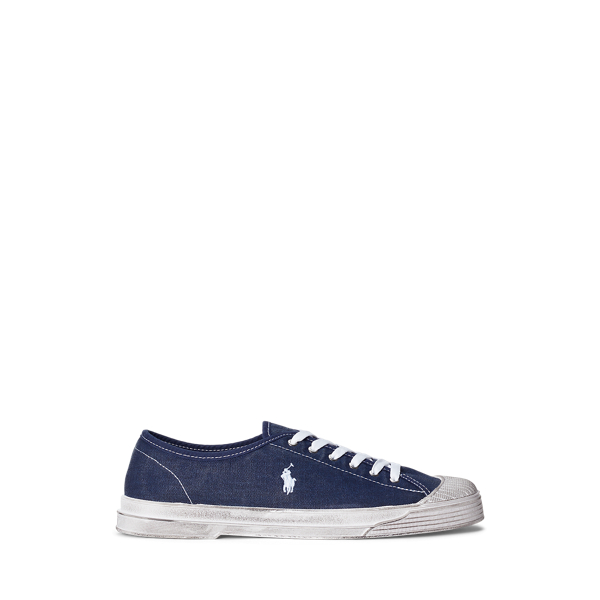 Essence 100 Canvas Cap Toe Trainers for Women Ralph Lauren UK