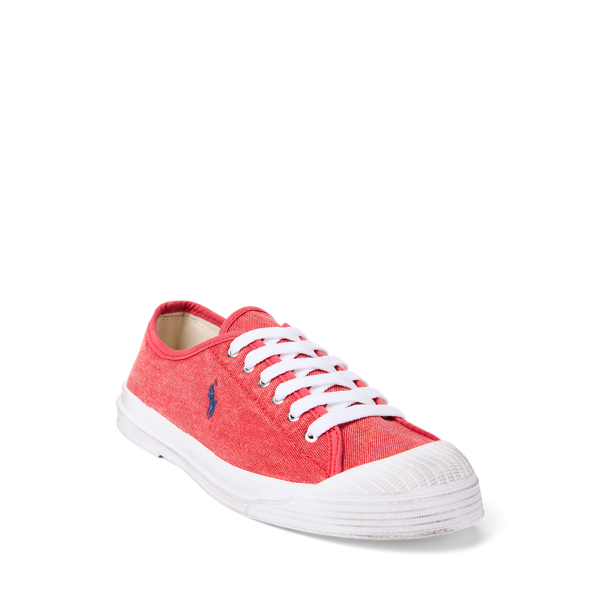 Sunrise Red Essence 100 Canvas Cap-Toe Trainers Polo Ralph Lauren 2