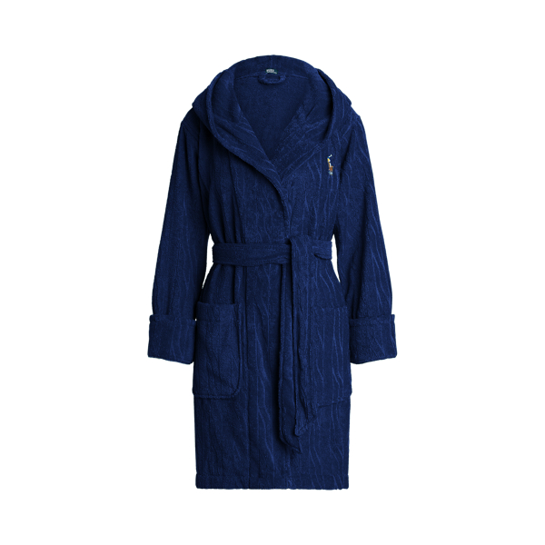 Cable Cotton Terry Hooded Robe Polo Ralph Lauren 1