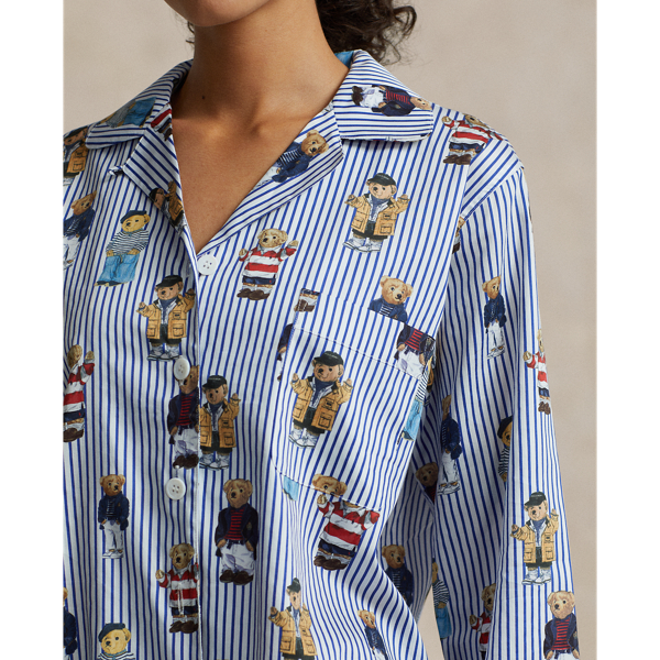Nautical Bear Polo Bear Cotton Sateen Pyjama Set Polo Ralph Lauren 5