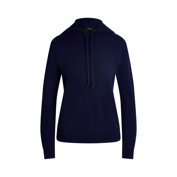 Refined Navy Washable Cashmere Hoodie RLX 2