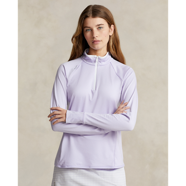 Flower Purple/White Performance Quarter-Zip Pullover RLX 1