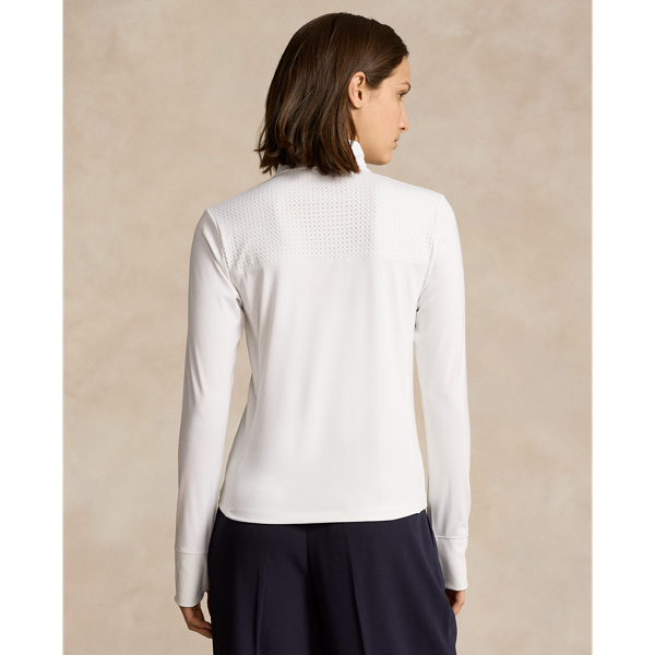 White/Refined Navy Performance Quarter-Zip Pullover RLX 5