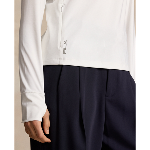 White/Refined Navy Performance Quarter-Zip Pullover RLX 6