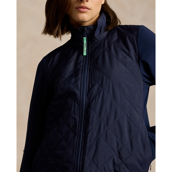 Refined Navy/Course Green Performance Quilted Full-Zip Jacket RLX 6