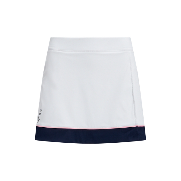 White/Navy 15" Faux-Wrap A-Line Skort RLX 2
