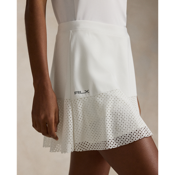 Ceramic White 15" Eyelet-Panel Interlock Skort RLX 6