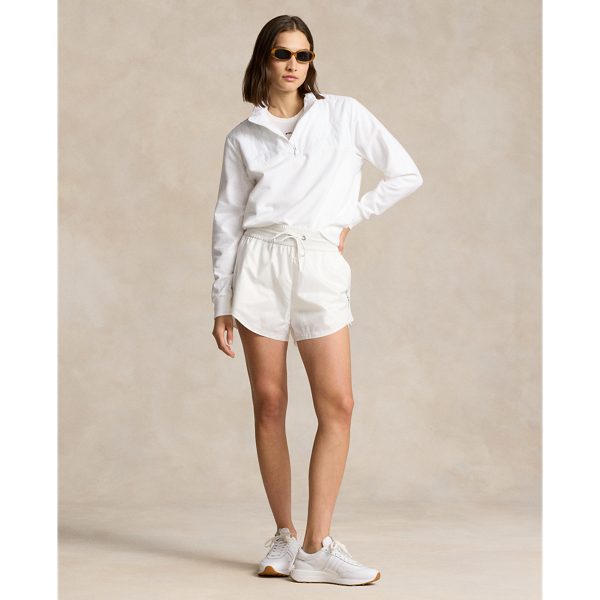 Ceramic White Quilted-Panel Fleece Pullover RLX for fall 4