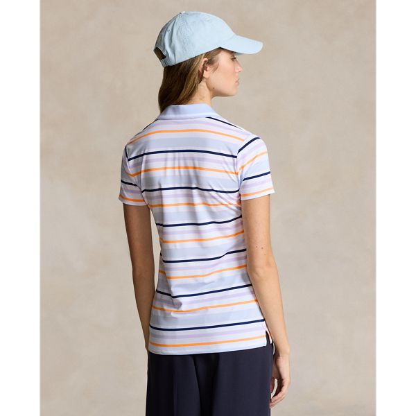 Oxford Blue Multi Striped Stretch Jersey Polo Shirt RLX 5