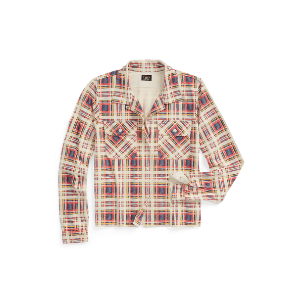 Camicia sahariana in jersey scozzese