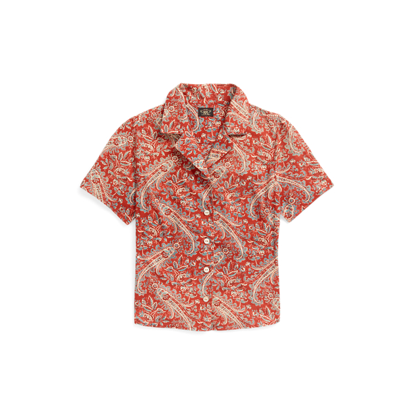 Red/Multi Paisley-Print Cotton Blouse RRL 1