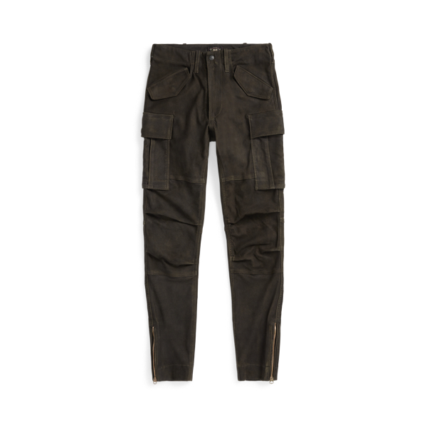 Skinny Suede Cargo Trouser