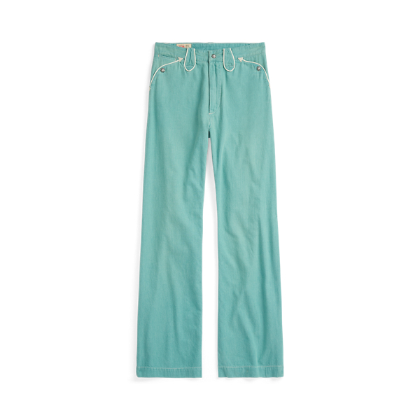 Turquoise/Cream Twill Western Pant RRL 1