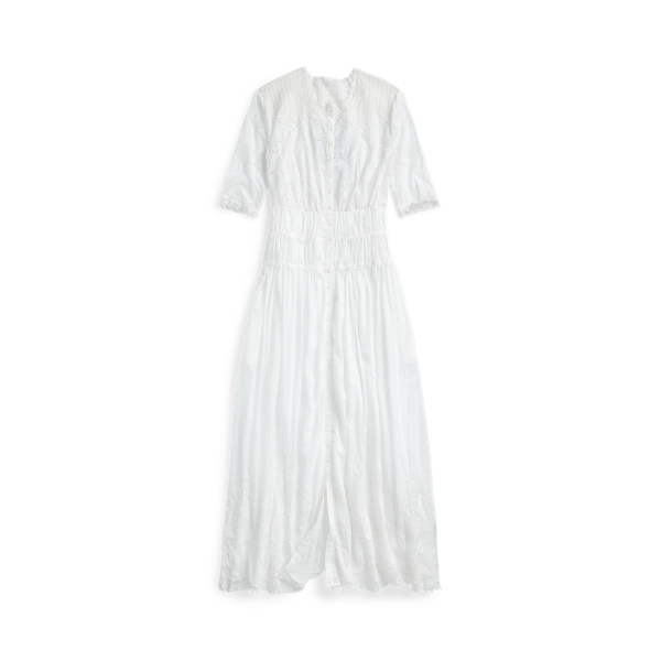 Lace Trim Cotton Voile Dress for Women Ralph Lauren PA