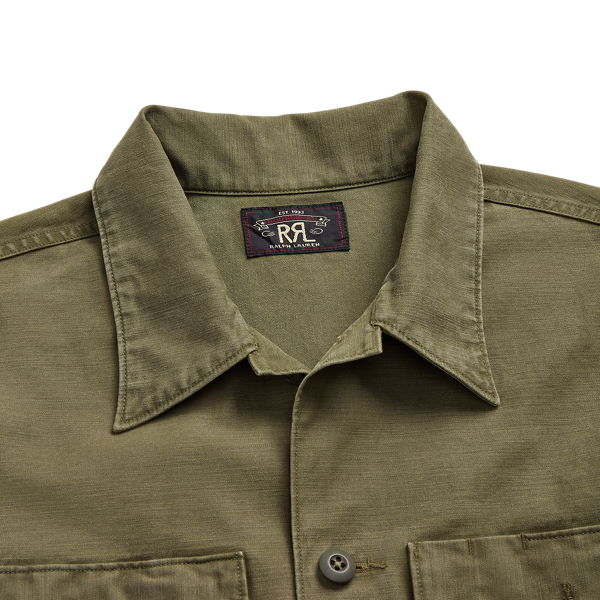 RRL ラルフローレン　オリーブグリーンウエスタンシャツ Sサイズ RRL ラルフローレン オリーブグリーンウエスタンシャツ Sサイズ