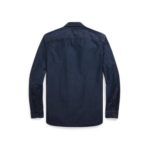 Мужские футболки Ralph Lauren Indigo Cotton-Linen Sateen Workshirt